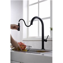 Grifo de fregadero Negro Mate Samoa Imex