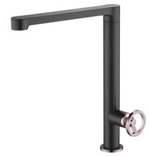 Grifo de fregadero Negro Oro Rosa Olimpo Imex