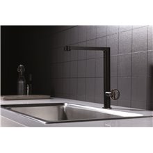Grifo de fregadero Negro Oro Rosa Olimpo Imex