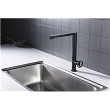 Grifo de fregadero Negro Mate Olimpo Imex