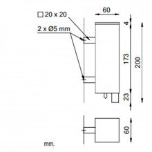 Dosificador de jabón antirrobo rectangular Nofer