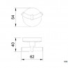 Percha doble monaco cromada NOFER