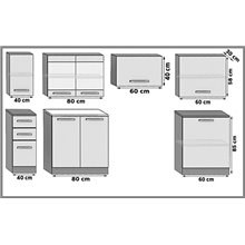 Cocina 240cm castaño Economy Tarraco