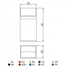 Papelera industrial basculante 40L NOFER
