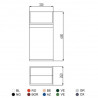 Papelera industrial basculante 40L NOFER