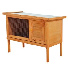 Conejera exterior de madera con patas Pawhut