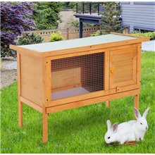 Conejera exterior de madera con patas Pawhut