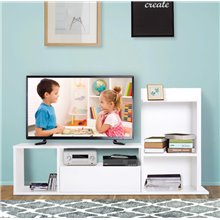 Mueble de televisón con estante y cajón HomCom