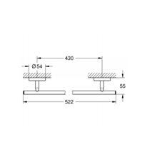 Toallero de barra de 43 cm BauCosmopolitan Grohe