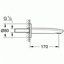 Caño de bañera Eurostyle Cosmo Grohe