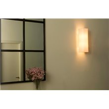 Lámpara aplique rectangular beige dos luces Cotton Faro