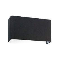 Lámpara aplique rectangular negra dos luces Cotton Faro