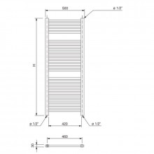 Radiador toallero Talia WF 120 Ferroli