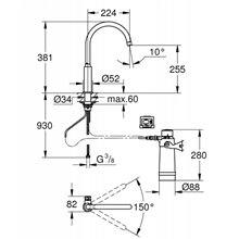 Grifo de fregadero cromo Blue Pure Mono Starter Kit Grohe