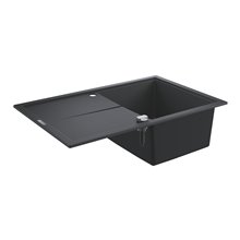 Fregadero composite con escurridor 78x50 negro granito K400 Grohe