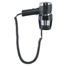 Secador negro individual mural 1600W Baño Diseño