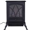 Chimenea el&eacute;ctrica negra de pie Homcom