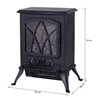Chimenea el&eacute;ctrica negra de pie Homcom