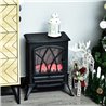 Chimenea el&eacute;ctrica negra de pie Homcom