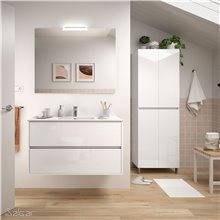 Mueble 101cm Gris Mate de 2 cajones Noja Salgar