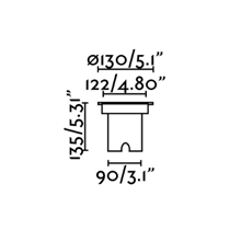 Lámpara empotrable orientable 38º Greiser Faro