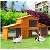 Conejera exterior grande con rampa Pawhut