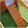 Conejera exterior grande con rampa Pawhut