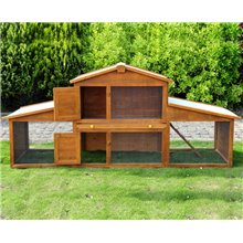 Conejera exterior grande con rampa Pawhut