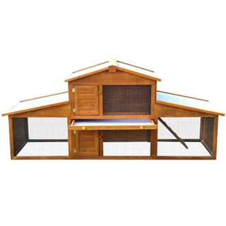 Conejera exterior grande con rampa Pawhut