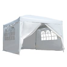 Carpa gazebo transportable blanca Outsunny 
