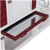 Gallinero de madera rojo y blanco Pawhut