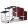 Gallinero de madera rojo y blanco Pawhut
