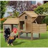 Gallinero de madera de m&uacute;ltiples niveles Pawhut