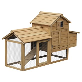 Gallinero de madera de m&uacute;ltiples niveles Pawhut