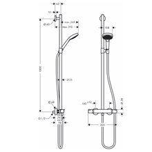 Columna de ducha Croma Select E Hansgrohe