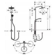 Columna de ducha Croma Select S Hansgrohe