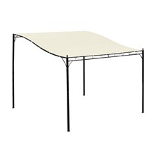 Cenador curvo 3x3x2,5m crema Outsunny