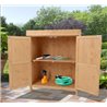 Caseta exterior de madera con puertas Outsunny