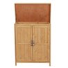 Caseta exterior de madera con puertas Outsunny