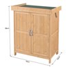 Caseta exterior de madera con puertas Outsunny