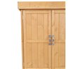Caseta exterior de madera con puertas Outsunny