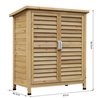 Caseta exterior de madera natural Outsunny