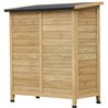 Caseta exterior de madera natural Outsunny