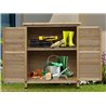 Caseta exterior de madera natural Outsunny