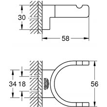 Colgador doble cromo Selection Grohe
