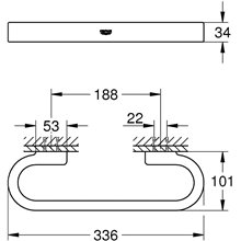 Asidero para baño de 30 cm cromo Selection Grohe