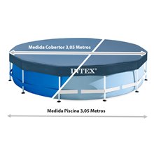 Cobertor para piscinas metálicas 366cm Intex