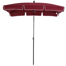 Sombrilla de aluminio y poliester rojo Outsunny