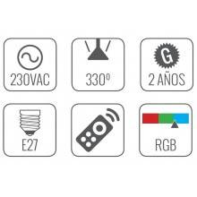4 Bombillas LED RGB 3W