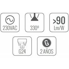 4 Bombillas LED de 13W